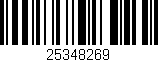 Código de barras (EAN, GTIN, SKU, ISBN): '25348269'