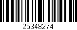 Código de barras (EAN, GTIN, SKU, ISBN): '25348274'