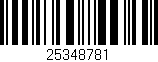 Código de barras (EAN, GTIN, SKU, ISBN): '25348781'