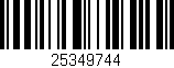 Código de barras (EAN, GTIN, SKU, ISBN): '25349744'