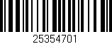 Código de barras (EAN, GTIN, SKU, ISBN): '25354701'