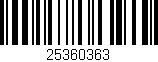 Código de barras (EAN, GTIN, SKU, ISBN): '25360363'