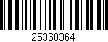 Código de barras (EAN, GTIN, SKU, ISBN): '25360364'