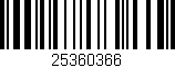 Código de barras (EAN, GTIN, SKU, ISBN): '25360366'