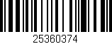 Código de barras (EAN, GTIN, SKU, ISBN): '25360374'