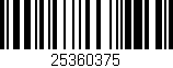 Código de barras (EAN, GTIN, SKU, ISBN): '25360375'