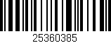 Código de barras (EAN, GTIN, SKU, ISBN): '25360385'