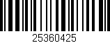 Código de barras (EAN, GTIN, SKU, ISBN): '25360425'