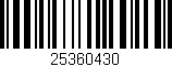 Código de barras (EAN, GTIN, SKU, ISBN): '25360430'