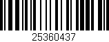 Código de barras (EAN, GTIN, SKU, ISBN): '25360437'