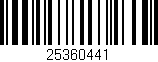 Código de barras (EAN, GTIN, SKU, ISBN): '25360441'