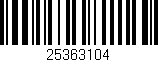 Código de barras (EAN, GTIN, SKU, ISBN): '25363104'