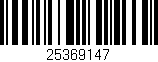 Código de barras (EAN, GTIN, SKU, ISBN): '25369147'
