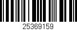 Código de barras (EAN, GTIN, SKU, ISBN): '25369159'