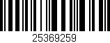 Código de barras (EAN, GTIN, SKU, ISBN): '25369259'