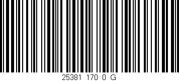 Código de barras (EAN, GTIN, SKU, ISBN): '25381_170_0_G'