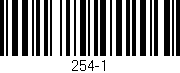 Código de barras (EAN, GTIN, SKU, ISBN): '254-1'