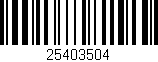 Código de barras (EAN, GTIN, SKU, ISBN): '25403504'