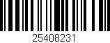Código de barras (EAN, GTIN, SKU, ISBN): '25408231'