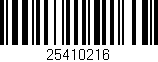 Código de barras (EAN, GTIN, SKU, ISBN): '25410216'
