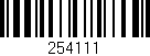 Código de barras (EAN, GTIN, SKU, ISBN): '254111'