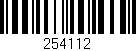 Código de barras (EAN, GTIN, SKU, ISBN): '254112'