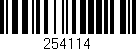 Código de barras (EAN, GTIN, SKU, ISBN): '254114'