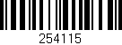 Código de barras (EAN, GTIN, SKU, ISBN): '254115'