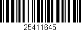 Código de barras (EAN, GTIN, SKU, ISBN): '25411645'