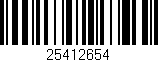 Código de barras (EAN, GTIN, SKU, ISBN): '25412654'