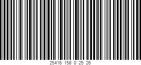 Código de barras (EAN, GTIN, SKU, ISBN): '25416_158_0_25/26'