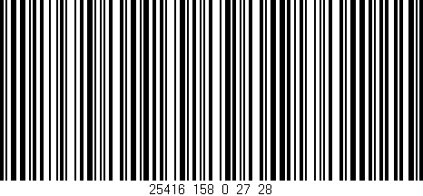 Código de barras (EAN, GTIN, SKU, ISBN): '25416_158_0_27/28'