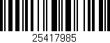 Código de barras (EAN, GTIN, SKU, ISBN): '25417985'