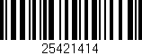 Código de barras (EAN, GTIN, SKU, ISBN): '25421414'