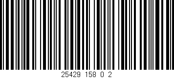 Código de barras (EAN, GTIN, SKU, ISBN): '25429_158_0_2'