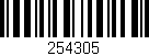 Código de barras (EAN, GTIN, SKU, ISBN): '254305'