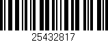 Código de barras (EAN, GTIN, SKU, ISBN): '25432817'
