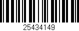 Código de barras (EAN, GTIN, SKU, ISBN): '25434149'
