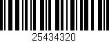 Código de barras (EAN, GTIN, SKU, ISBN): '25434320'