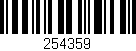 Código de barras (EAN, GTIN, SKU, ISBN): '254359'