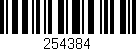 Código de barras (EAN, GTIN, SKU, ISBN): '254384'