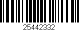 Código de barras (EAN, GTIN, SKU, ISBN): '25442332'