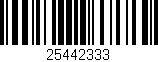 Código de barras (EAN, GTIN, SKU, ISBN): '25442333'