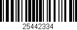 Código de barras (EAN, GTIN, SKU, ISBN): '25442334'