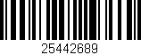 Código de barras (EAN, GTIN, SKU, ISBN): '25442689'