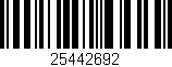 Código de barras (EAN, GTIN, SKU, ISBN): '25442692'