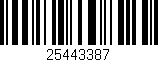 Código de barras (EAN, GTIN, SKU, ISBN): '25443387'