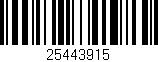 Código de barras (EAN, GTIN, SKU, ISBN): '25443915'