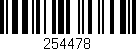 Código de barras (EAN, GTIN, SKU, ISBN): '254478'