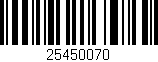 Código de barras (EAN, GTIN, SKU, ISBN): '25450070'